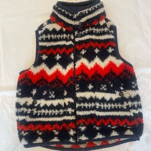 Polo Ralph Lauren boys fleece zip up/button up vest.